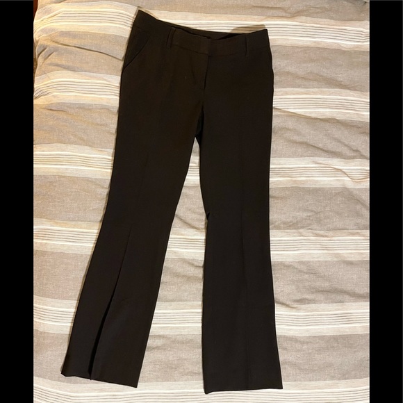 BCBG Black Poly/Rayon flat front straight leg trousers size 2 - Picture 6 of 6